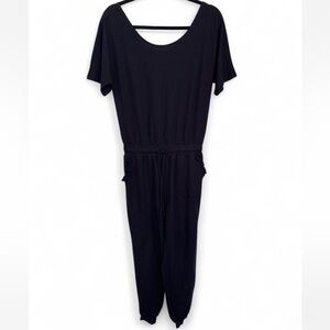 Wavvy Jumpsuit Jogger Short Sleeve Black XS